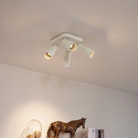 Béžový štvorcový stropný reflektor GU10 50 mm 4-svetlo - Stanley