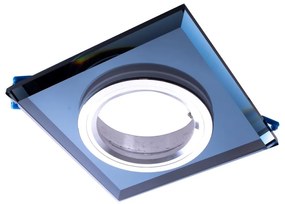 Ecolamp Podhľadové svietidlo Glass Round, 1x sklenené/čierne kovové tienidlo, b