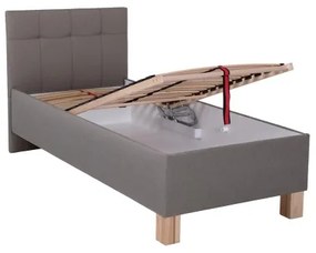 Čalúnená posteľ MARIA ONE 90x200 cm s matracom a úložným priestorom taupe