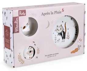 Porcelánová detská jedálenská súprava 3 ks Après la Pluie – Moulin Roty