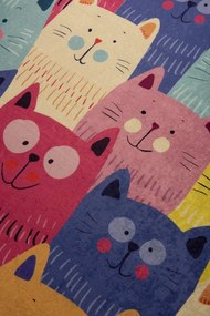 Detský koberček Cats 100x160 cm viacfarebný
