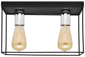 Stropné svietidlo FINN 2xE27/15W/230V čierna/chróm