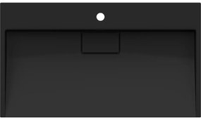 Mexen Ava, umývadlo na dosku z konglomerátu 1/O 80 x 46 cm, čierna matná, 23018071