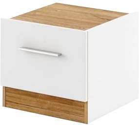 Pravý Nočný stolík DT-03P biely/dub styrling