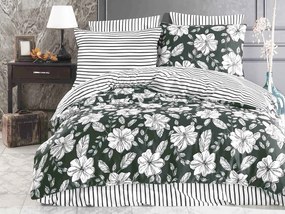 SATÉNOVÉ OBLIEČKY SATINLOVE EXCLUSIVE HAKKI GREEN 200X220 CM, 2KS 70X80 CM VZOROVANÉ