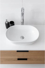 Erga Della, umývadlo na dosku 475x340x140 mm, biela lesklá, ERG-V03-DELLA48-WH