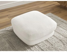 Biela podnožka z textílie buklé Leonore – Bobochic Paris