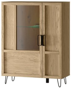 Vitrína Limbo 15 95 cm z masivu s LED osvětlením dub Artisan