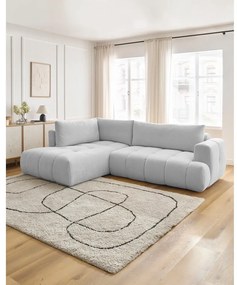 Svetlosivá rozkladacia/s úložným priestorom rohová pohovka (ľavý roh/do L) Fuji – Bobochic Paris