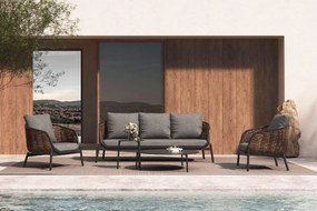 Zahradný set Borneo: pohovka, 2 kreslá a 2 stolíky