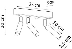 Stropné svietidlo EYETECH 3 biele