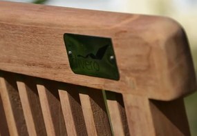 DIVERO skladacia stolička z teakového dreva