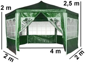 Záhradný pavilón s oknami 2x2x2 m GoodHome zelený