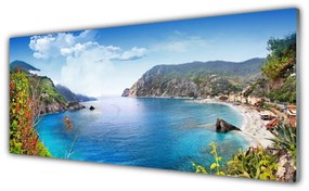 Obraz plexi Záliv hory more príroda 125x50 cm