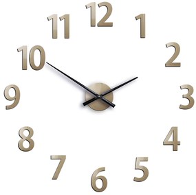 Nástěnné samolepící hodiny Amadeus 75 cm šedohnědé