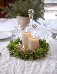 STAR TRADING Čajová LED sviečka Flamme Beige 4 cm – set 2 ks