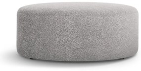 Svetlosivý taburet z textílie buklé Dia – Micadoni