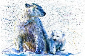 Samolepiaca tapeta ľadové medvede