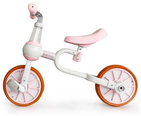 Detský bicykel, odrážadlo v ružovej farbe Ecotoys 4v1