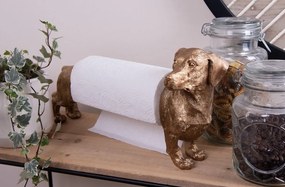 Stojan na kuchynské role jazvečík Dog Gold - 46*15*21 cm