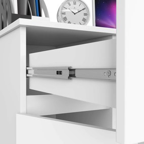 Písací stôl PIKSEL 90 cm biely ľavý