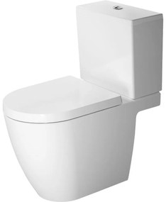 DURAVIT ME by Starck WC misa kombi s hlbokým splachovaním, vodorovný odpad, 370 x 650 mm, biela, s povrchom WonderGliss, 21720900001