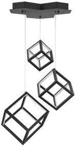 LED luster Gabbia 56 čierne