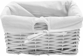 Vešiaková polica s košíkmi Rafaello, biela