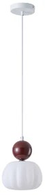 Luster na lanku 1xG9/7W/230V biela/hnedá