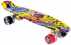 Enero Pennyboard Grafity 56 cm farebný s LED kolieskami