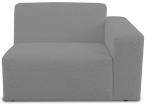 Sivý modul pohovky z textílie buklé (pravý roh) Roxy – Scandic