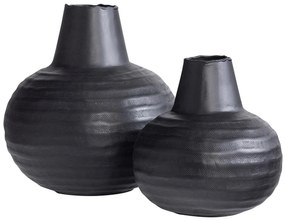 Kovová váza ruji ø 24 cm čierna MUZZA