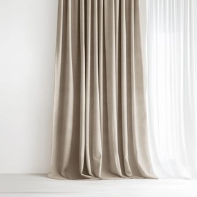 Goldea dekoračný záves malaga - kávový režný 220x135 cm