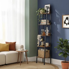 Polica RIVEN RUSTIC hnedá