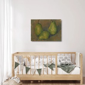 Sklenený obraz - Paul Cézanne, Three Pears, reprodukcia (70x50 cm)