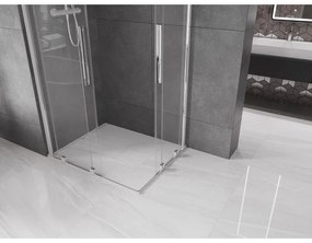 Mexen Velar Duo, sprchový kút s posuvnými dverami 90(dvere) x 80(dvere) cm, 8mm číre sklo, chrómový profil, 871-090-080-02-01
