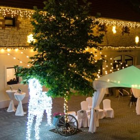 DECOLED Párty osvetlenie 5 m, 10 teplých bielych LED diód, IP67