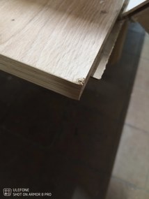 AKCIA Nástenný TV stolík ENTSIAN 150x40cm, dub artisan II. akosť