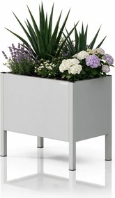 Malý sivý kovový kryt na kvetináč: DAISY 400 x 350 x 250 mm