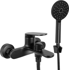 Rea Marco, vaňová batéria s ručnou sprchovou súpravou, čierna matná, REA-B5941