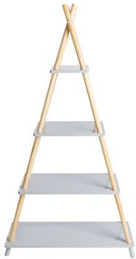 Livarno home Regál, 80 x 30 x 147,5 cm (sivá)  (100342259)