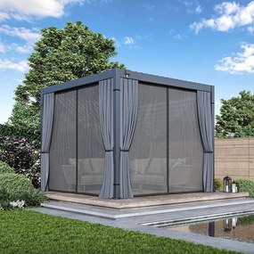 Bioklimatická pergola ECO 3x3 m, oceľ - voľne stojaca