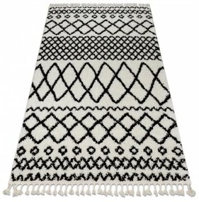 Kusový koberec Shaggy Safi smetanovo biely 120x170cm