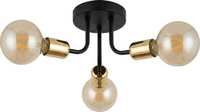 Toolight Toolight, závesné svietidlo 3xE27 APP1117-3C, čierna-zlatá, OSW-01400