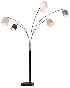 Stojacia lampa Levels čierna šedá biela