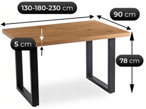 PROXIMA.store - Rozkladací jedálenský stôl THOMAS FARBA: orech