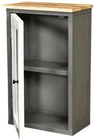 furniture-nabytek.cz - Masívna kúpeľňová nástenná skrinka Pinetown z mangového dreva, lakovaná, viacfarebná – 45×25×65 cm