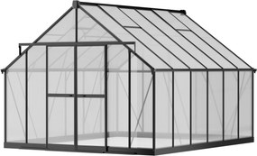 Skleník 245 x 305 x 370 cm, zosilnená konštrukcia, polykarbonát 6 mm