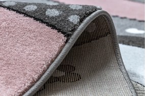 styldomova Detský sivý koberec PETIT zvieratká z farmy