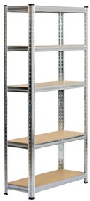Kovový regál REGMET 70x30x154 cm stříbrný